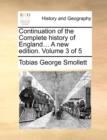 Image for Continuation of the Complete History of England... a New Edition. Volume 3 of 5