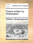 Image for Poems Written by Shakespear.