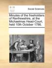 Image for Minutes of the freeholders of Renfrewshire, at the Michaelmas Head-Court, held 10th October 1786.