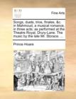 Image for Songs, Duets, Trios, Finales, &amp;c. in Mahmoud, a Musical Romance, in Three Acts; As Performed at the Theatre Royal, Drury-Lane. the Music by the Late Mr. Storace. ...