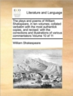 Image for The plays and poems of William Shakspeare, in ten volumes; collated verbatim with the most authentick copies, and revised : with the corrections and illustrations of various commentators Volume 10 of 