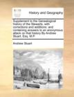 Image for Supplement to the Genealogical History of the Stewarts, with Corrections and Additions
