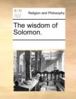 Image for The Wisdom of Solomon.