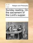 Image for Sunday reading. On the sacrament of the Lord&#39;s supper.