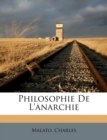 Image for Philosophie De L&#39;anarchie