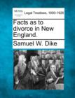 Image for Facts as to Divorce in New England.