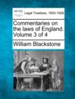 Image for Commentaries on the laws of England. Volume 3 of 4