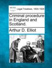 Image for Criminal Procedure in England and Scotland.