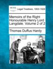 Image for Memoirs of the Right Honourable Henry Lord Langdale. Volume 2 of 2