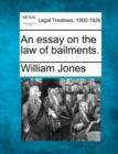 Image for An Essay on the Law of Bailments.