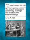 Image for The Church&#39;s Discipline Concerning Marriage and Divorce