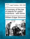 Image for A Summary of the Law of Patents for Useful Inventions