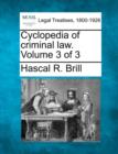 Image for Cyclopedia of criminal law. Volume 3 of 3