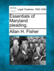 Image for Essentials of Maryland Pleading.