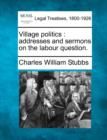 Image for Village Politics : Addresses and Sermons on the Labour Question.