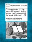 Image for Commentaries on the laws of England