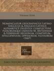 Image for Nomenclator Geographicus Latino-Anglicus &amp; Anglico-Latinus Alphabetice Digestus