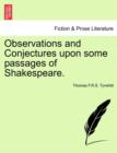 Image for Observations and Conjectures Upon Some Passages of Shakespeare.