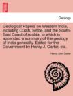 Image for Geological Papers on Western India, including Cutch, Sinde, and the South-East Coast of Arabia