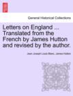 Image for Letters on England ... Translated from the French by James Hutton and Revised by the Author.