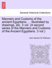 Image for Manners and Customs of the Ancient Egyptians, ... Illustrated by Drawings, Etc. 3 Vol. (a Second Series of the Manners and Customs of the Ancient Egyp
