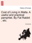 Image for Cost of Living in Malta. a Useful and Practical Pamphlet. by Fat Rabbit, Etc.