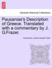 Image for Pausanias&#39;s Description of Greece. Translated with a commentary by J. G.Frazer.