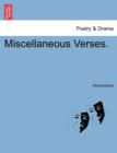 Image for Miscellaneous Verses.