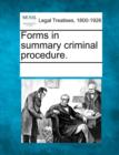 Image for Forms in Summary Criminal Procedure.