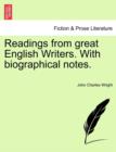 Image for Readings from Great English Writers. with Biographical Notes.