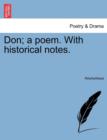Image for Don; A Poem. with Historical Notes.