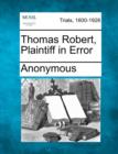 Image for Thomas Robert, Plaintiff in Error