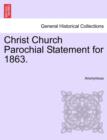 Image for Christ Church Parochial Statement for 1863.