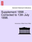 Image for Supplement 1898 ... Corrected to 13th July 1898.