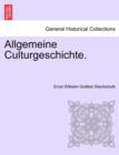 Image for Allgemeine Culturgeschichte.