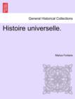 Image for Histoire Universelle.