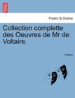 Image for Collection Complette Des Oeuvres de MR de Voltaire. Tome Nouvieme