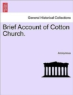 Image for Brief Account of Cotton Church.