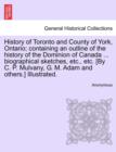 Image for History of Toronto and County of York, Ontario; containing an outline of the history of the Dominion of Canada ... biographical sketches, etc., etc. [By C. P. Mulvany, G. M. Adam and others.] Illustra