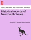Image for Historical records of New South Wales.