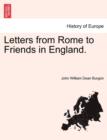 Image for Letters from Rome to Friends in England.