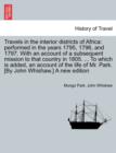 Image for Travels in the interior districts of Africa