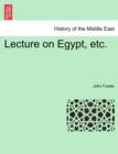 Image for Lecture on Egypt, Etc.
