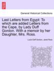 Image for Last Letters from Egypt