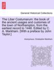 Image for The Liber Costumarum