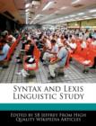 Image for Syntax and Lexis Linguistic Study