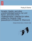 Image for Arnaldo; Gaddo; And Other Unacknowledged Poems; By Lord Byron, and Some of His Contemporaries; Collected [Or Rather, Written] by Odoardo Volpi [Pseudo
