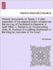 Image for Historic Documents on Spain