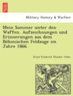 Image for Mein Sommer Unter Den Waffen. Aufzeichnungen Und Erinnerungen Aus Dem Bo Hmischen Feldzuge Im Jahre 1866.