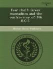Image for Fear Itself: Greek Maenadism and the Controversy of 186 B.C.E